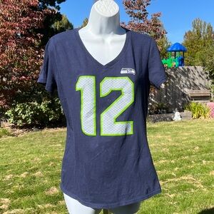NFL Seattle Seahawks Blue Fan #12 SS Tee Sz M